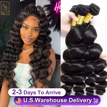 14A Loose Wave Bundles Human Hair 28 30 32 34 Inch Brazilian Hair 1/4/5/6 Bundles 100% Human Hair Raw Hair Bundles Extensions