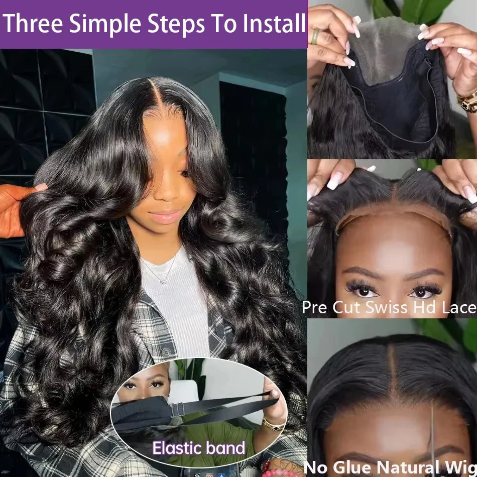 Wigirl HD 200% 5X5 Glueless 30 42 Inches Body Wave 6x6 Ready To Wear Lace Front Human Hair Wigs Closure Wig Lace Frontal Wig