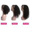 Afro Kinky Curly Drawstring Ponytail Human Hair Natural Ponytail Extension 12A Brazilian Virgin Human Hair Ponytail Natural Blac