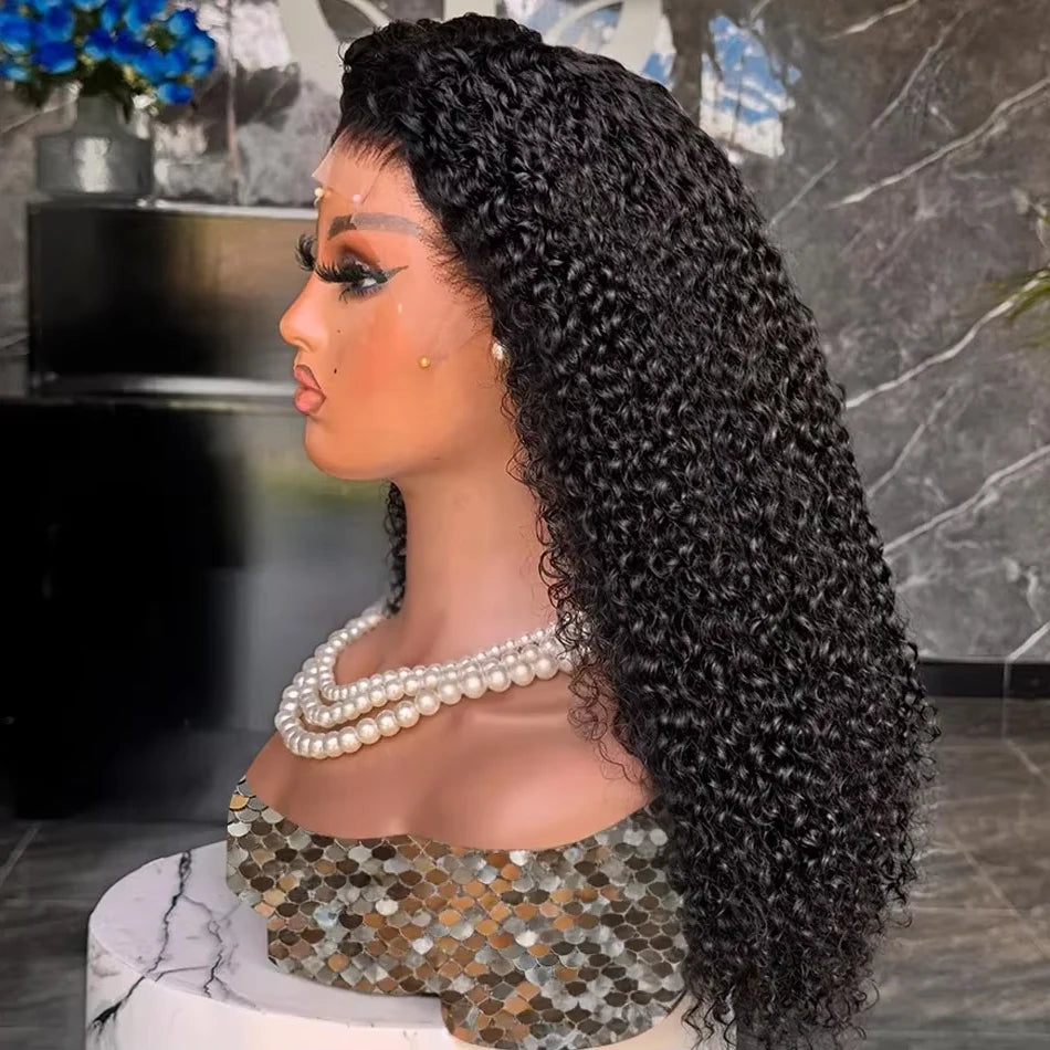 250 Density Water Curly Short Bob Wig Glueless Human Hair Brazilian Deep Wave 13x4 13x6 HD Lace Frontal Human Hair Wig For Women