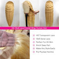613 13x6 HD Lace Frontal Wig Human Hair Blonde 13x4 Lace Front Curly Wigs Deep Wave 30 inch Wigs for Women Choice