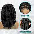 Synthetic Lace Front Wig Braided Wigs Dreadlock Wig 16 inches Short Knotless Butterfly Locs Wigs for Black Women Synthetic Wig
