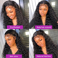 40 46 Inch Deep Wave 13x6 13x4 Hd Lace Front Human Hair Wig 250 Density Water Curly 360 Lace Frontal Wigs Human Hair For Women
