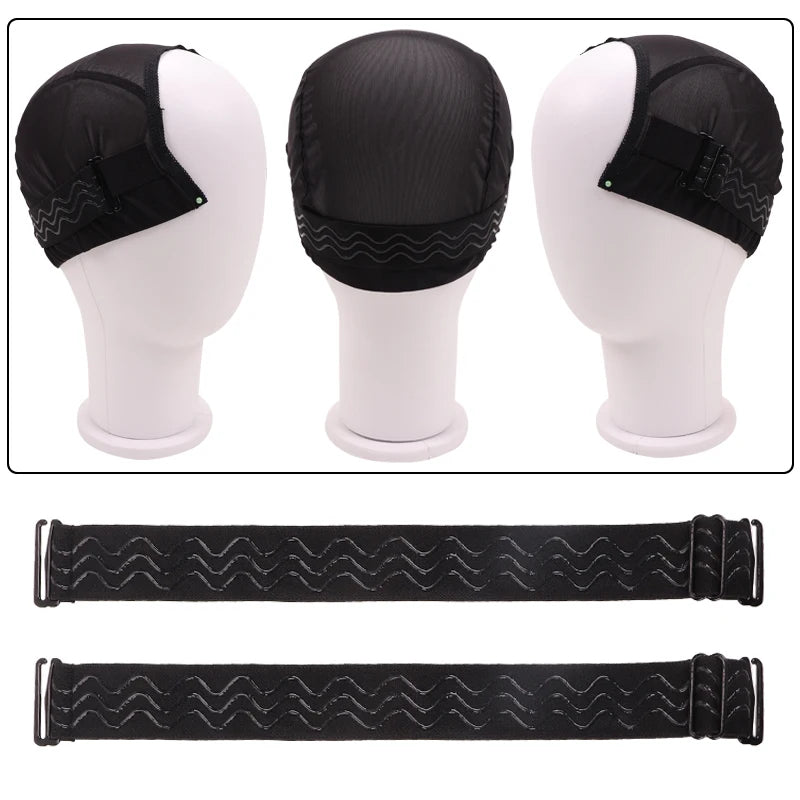 Adjust Elastic Hair Band For Wig Black Brown Blond Wig Band To Hold Wigs Anti Slip Hair Bands For Wigs Top Wig Accessories Stuff