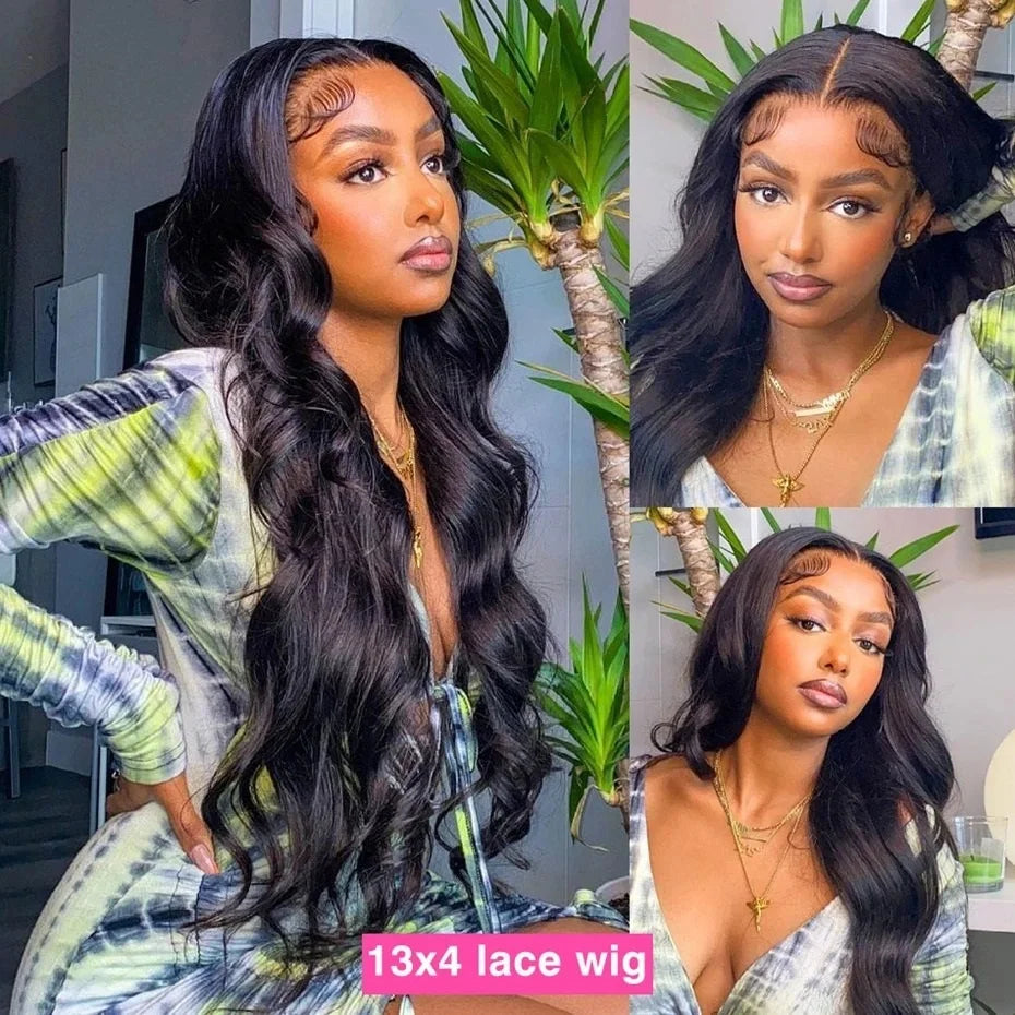 30 40 44 Inch Body Wave 13x4 13x6 360 Hd Lace Frontal Wig Human Hair 4x4 5x5 Brazilian PrePlucked Lace Front Hair Wigs For Women