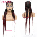 360 Full Lace Cornrow Braided Wigs For Black Women Synthetic Knotless 20