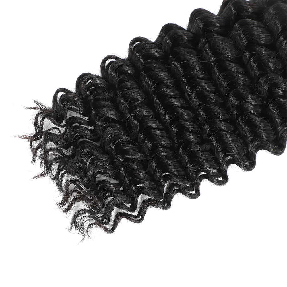 Boho Braids Human Hair Bulk 2Bundles Deep Wave For Braiding Curly Hair Bundles No Weft Brazilian 100 Gram Colored Hair