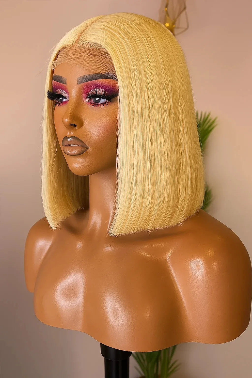 Blonde Bob Wig Human Hair 613 Lace Front Wigs Human Hair 200% Density 13x4 HD Lace Frontal Wig PrePlucked Short Straight Bob Wig