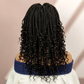 16 Inches Short Box Braided Full Lace Wigs for Black Women Brown Box Braiding Hair Wigs African Braids Lace Wigs Curly Ends Wig