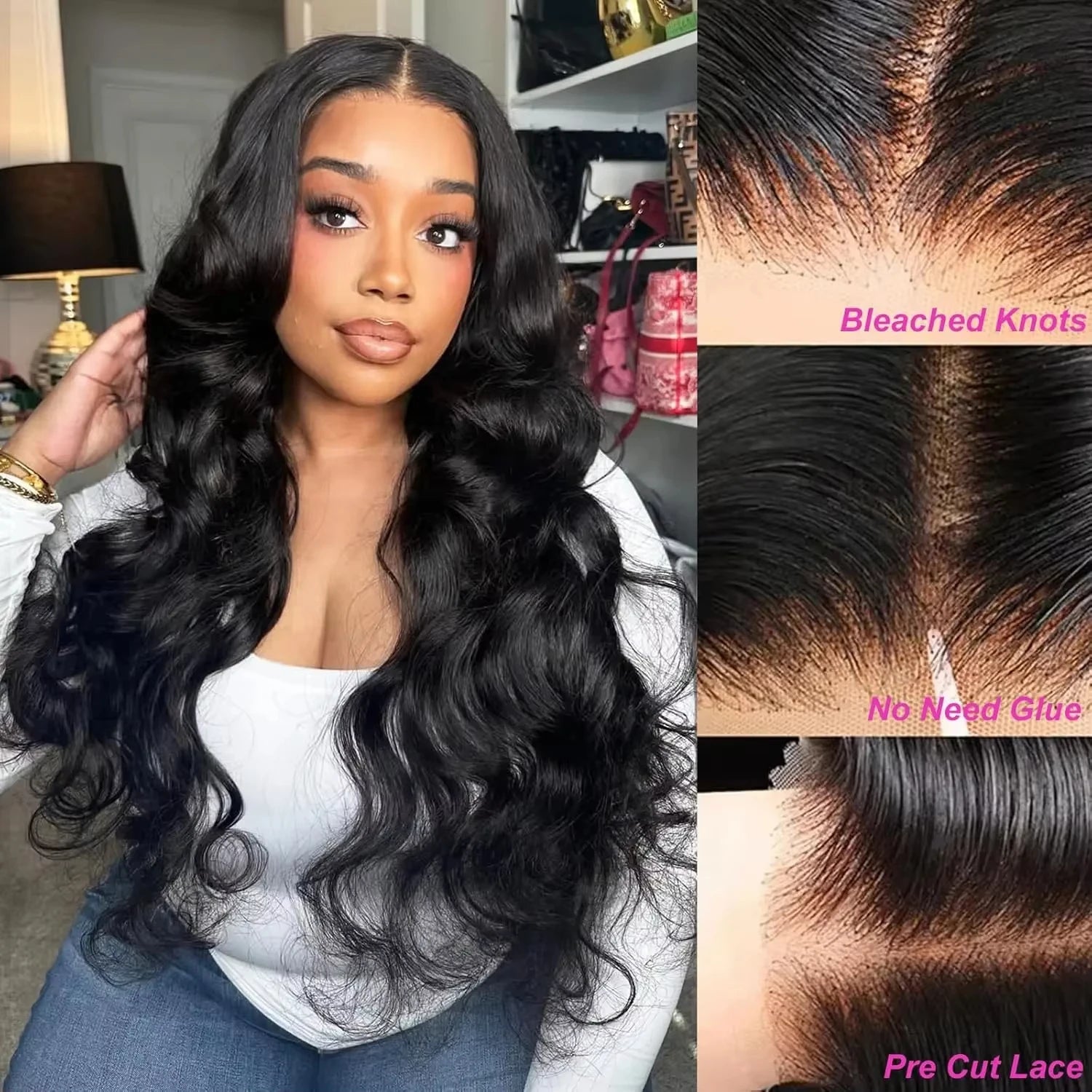 Wigirl HD 200% 5X5 Glueless 30 42 Inches Body Wave 6x6 Ready To Wear Lace Front Human Hair Wigs Closure Wig Lace Frontal Wig