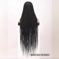 Synthetic Long Full Lace Knotless Box Braided Wigs for Black Women Twisted Braids Lace Frontal Black Cornrow Wig with Baby Hair