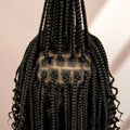 16 Inches Short Box Braided Full Lace Wigs for Black Women Brown Box Braiding Hair Wigs African Braids Lace Wigs Curly Ends Wig