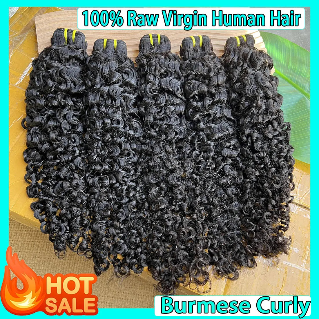 SWANEE Burmese Curly Human Hair Bundles Raw Hair Bundles 12A Curly Human Virgin Hair Weaving For Women Natural Black Color