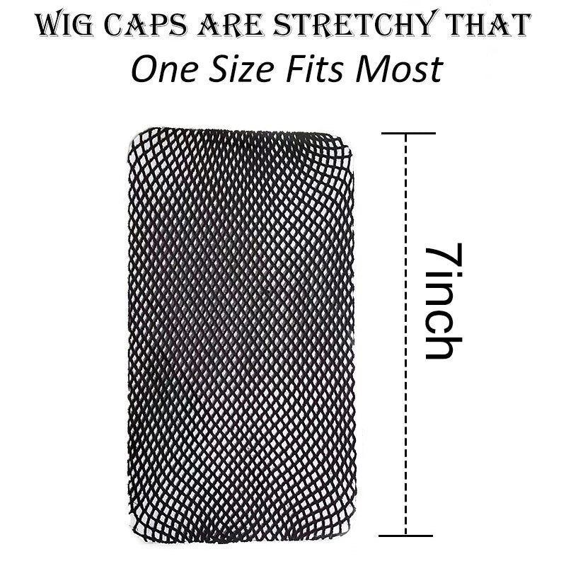 Stretchable Elastic Hair Nets,Black Hairnet Mesh Wig Cap for Long Hair,Hair Net for Wig, Hair Cap for Wigs