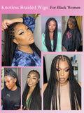 36Inch Cornrow Braided Wigs Synthetic Full Lace Knotless Braided Lace Wig With Baby Hair Small Part Braids Wig For Black Women