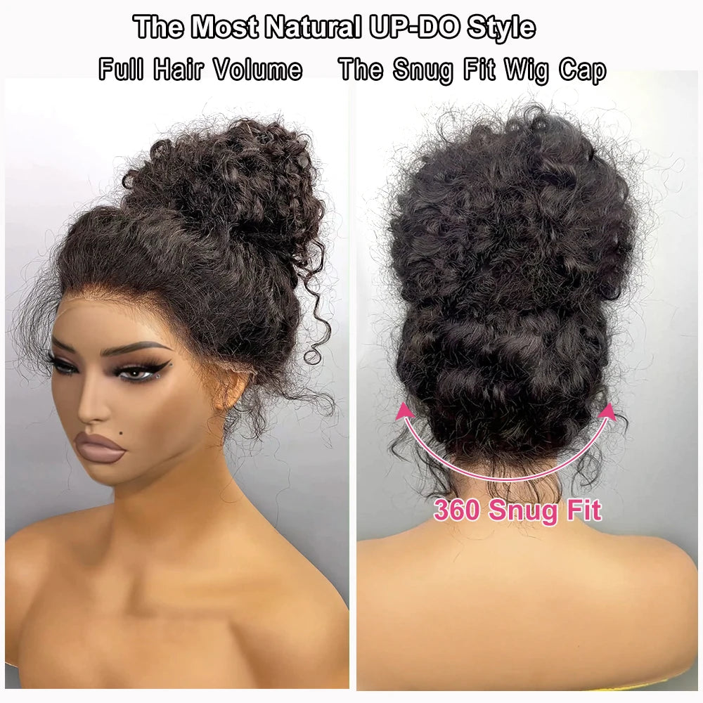 250 Density Straight Lace Frontal Wig Invisible Strap 360 HD Full Lace Glueless Wig Bone Straight Lace Front Human Hair Wig