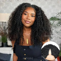 V Part Wig Human Hair Curly Wig No Leave Out Glueless Wig With Clip For Women No Sew In 30 Inch None Lace Front Wigs Natural Wig