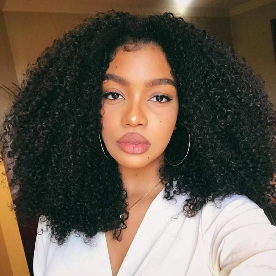 V Part Wig Human Hair Kinky Curly Glueless Wigs Human Hair Afro Pizzazz Wig No Leave Out For Black Brazilian hair wigs 40 inch