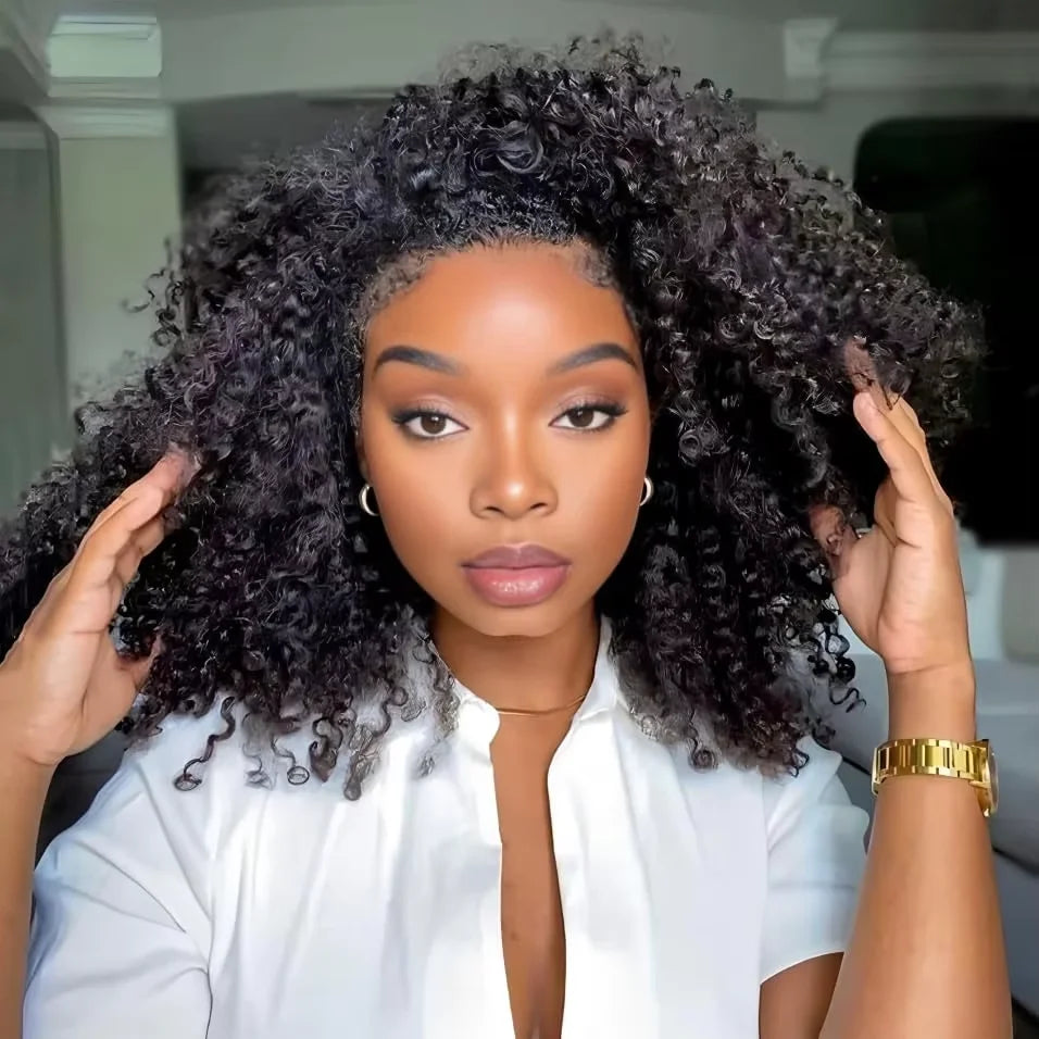 Glueless Kinky Curly Human Hair