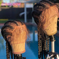 360 Full Lace Cornrow Braided Wigs For Black Women Synthetic Knotless 20