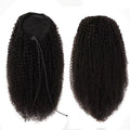 Afro Kinky Curly Drawstring Ponytail Human Hair Natural Ponytail Extension 12A Brazilian Virgin Human Hair Ponytail Natural Blac