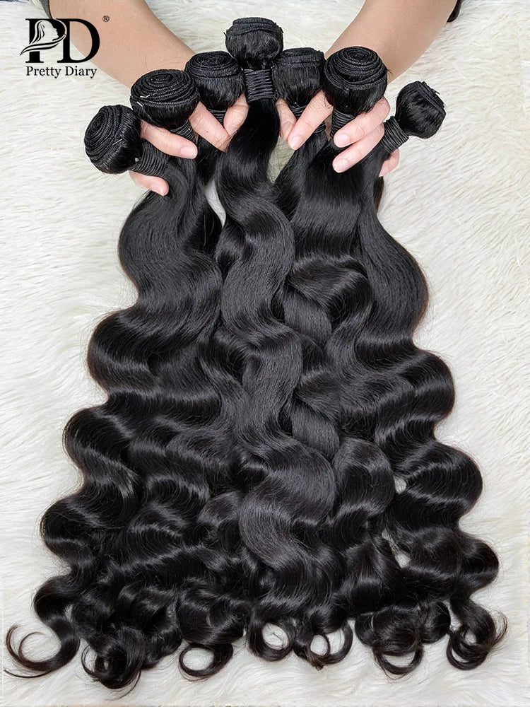Body Wave Human Hair Bundles 32 36 Inch 100% Unprocessed Brazilian Natural Hair Waves 2/3/4 Bundles Hair Weave Extensions