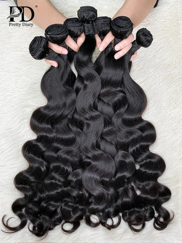 Body Wave Human Hair Bundles 32 36 Inch 100% Unprocessed Brazilian Natural Hair Waves 2/3/4 Bundles Hair Weave Extensions